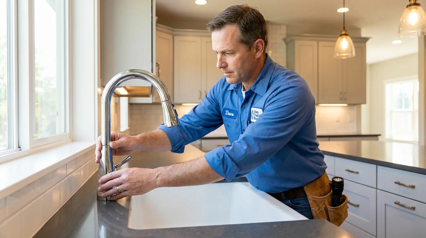 Kitchen faucet installation by Johns Plumbing LLC in Warsaw